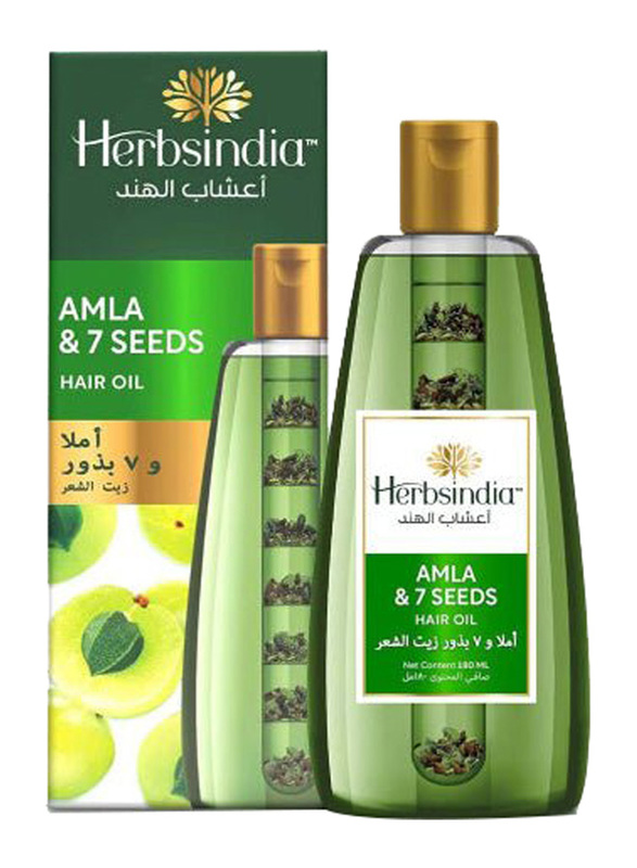 Herbsindia Amla Hair Oil & 7 Seeds Shampoo for Thick Hair, 280 ml