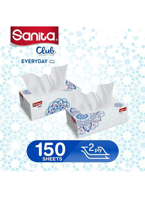 Sanita Club Facial Tissue - 150 Sheets