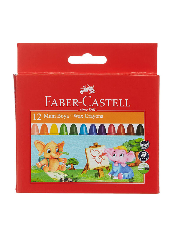 

Faber-Castell Mom Boy Jumbo Wax Crayons, 12 Piece, Multicolour