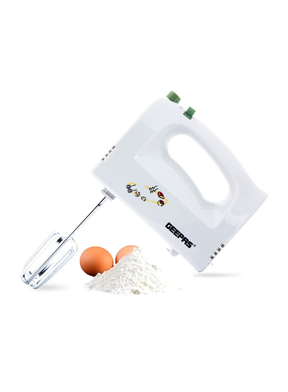 

Geepas 5 Speed Hand Mixer, 240 Volts, White