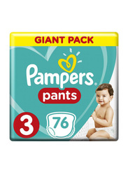 Pampers Pants Giant Pack, Size 3, 6-11 Kg, 76 Count
