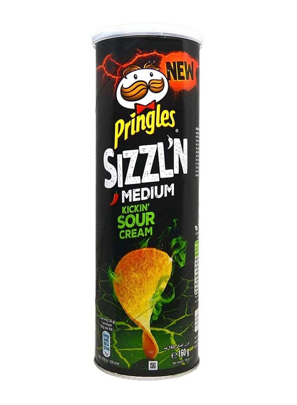 

Pringles Sizzl'n Medium Kickin Sour Cream Potato Chips, 160g