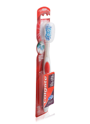 Colgate 360 Optic White Whitening Toothbrush, Red/White, Medium