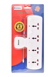 Sirocco WT04S 4 Way Extension Socket with Screwdriver Set - White