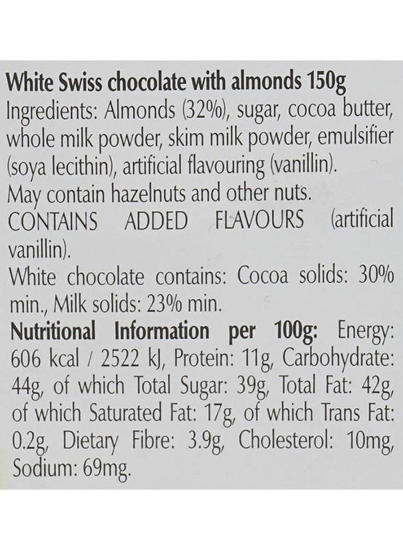 Lindt Les Grandes White Almond Chocolate - 150g