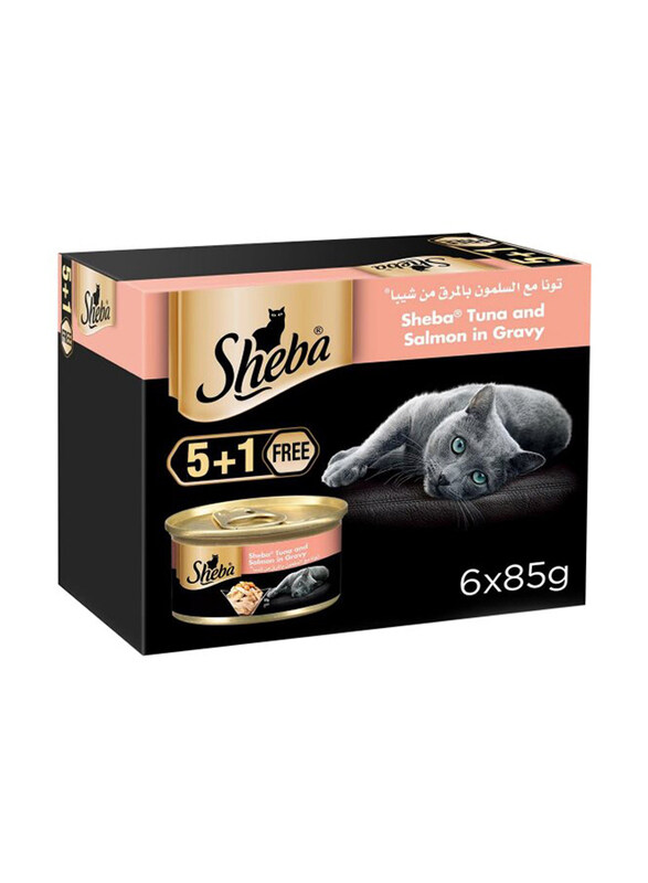 

Sheba Flaked Tuna and Salmon in Gravy Wet Cat Food, 6 x 85g