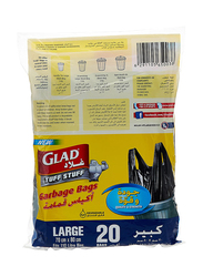 Glad Tuff Stuff Garbage Bag Large Black Handle Tie - 110 Ltr x 20 Bags