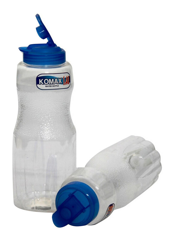 

Komax 1.4 Ltr Water Bottle, Clear/Blue