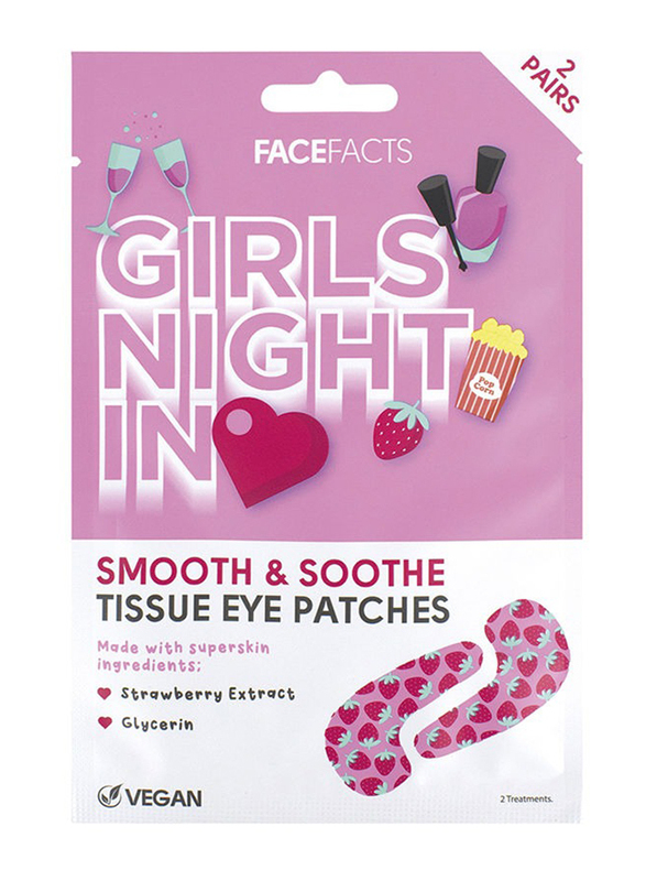 Face Facts Girls Night In Smooth & Soothie Tissue Eye Patches, 2 Pieces