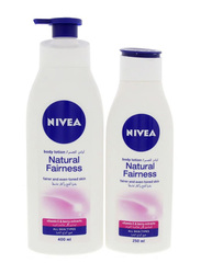 Nivea Body Lotion Natural Fairness, 400ml + 250ml, 2 Pieces