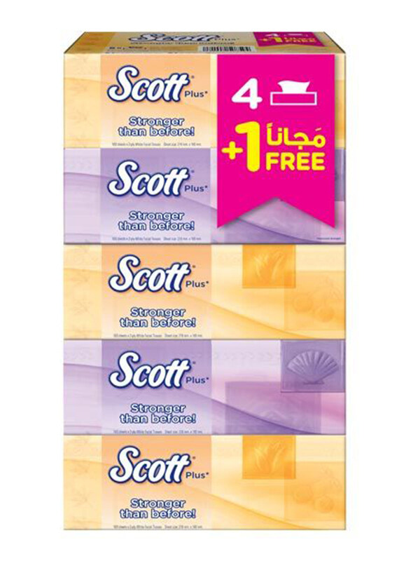 Scott Facial Tissue, 5 x 160 Sheets