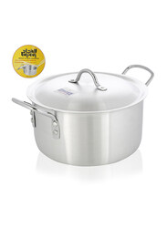 Union 27cm Aluminium Round Casserole, with Lid, Silver