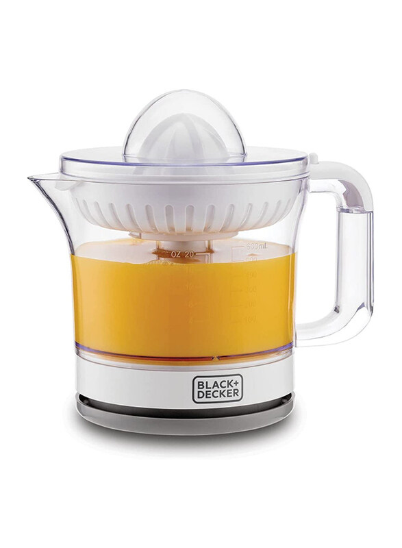 

Black+Decker Black & Decker Citrus Juicer with 2 Reamers, 30W, CJ675-B5, Clear