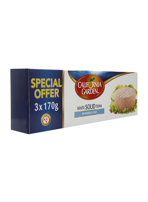 

California Garden White Solid Tuna in Water & Salt, 3 x 170 g