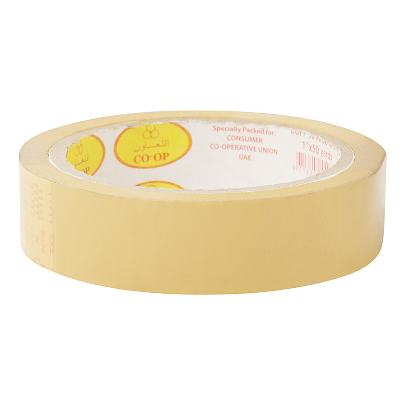 

Co-Op BOPP 50MIC Tape, 1 inch x 50 Yards, Brown