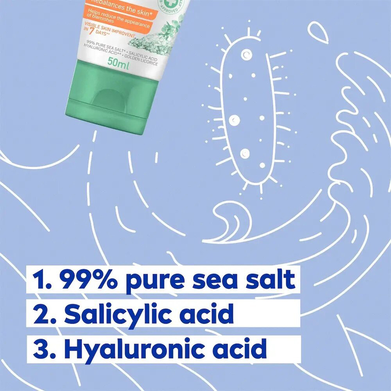 Nivea Face Serum Daily Reduces Blemishes with Sea Salt Salicylic and Hyaluronic Acid, 50ml
