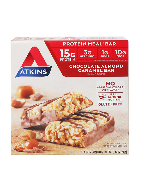 

Atkins Chocolate Almond Caramel Protein Meal Bar, 5 Pieces, 240g