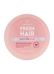 Lee Stafford Fresh Hair Mask with Pinky Clay for Fine Hair, 200ml