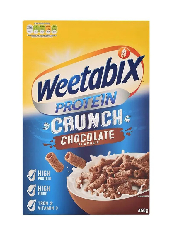 Weetabix Protein Chocolate Crunch Wheat Cereals - 450 g