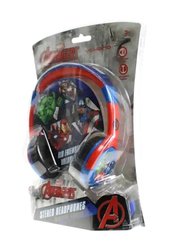 SMD Marvel Avengers Stereo Wired Over-Ear Headphones with Adjustable Headband & 1.2M Aux Cable, Multicolour