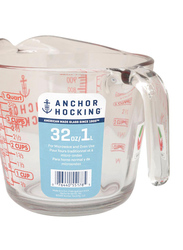 Anchor 1 Liters/32oz Hocking Glass Measuring Cup, Transparent