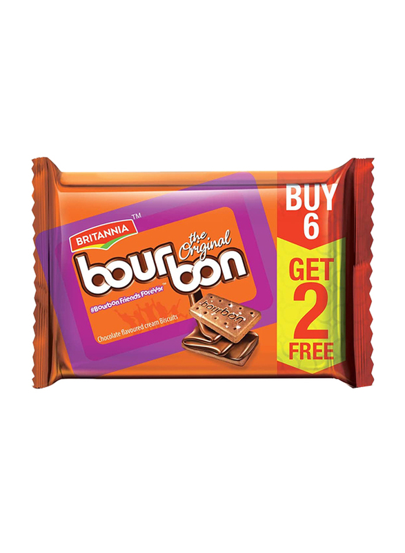 Britannia Bourbon Cream Biscuits, 8 x 100g