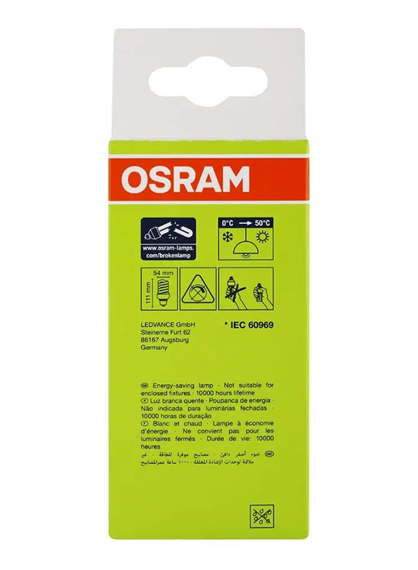 Osram Dulux Mini Twist Bulb 20W-100W, Warm White