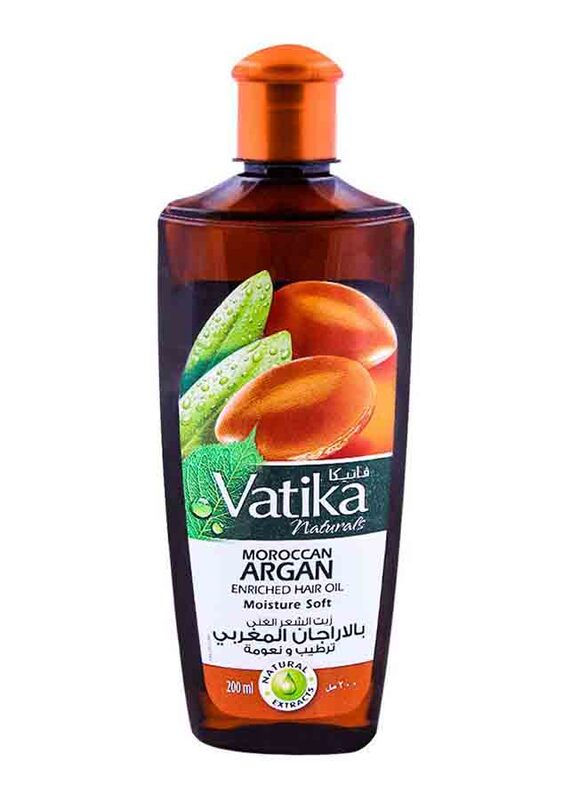 Vatika Moroccan Argan Enriched Hair Oil for All Hair Types, 200ml