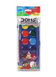 Doms Water Colour Cakes 23mm, 12 Shades