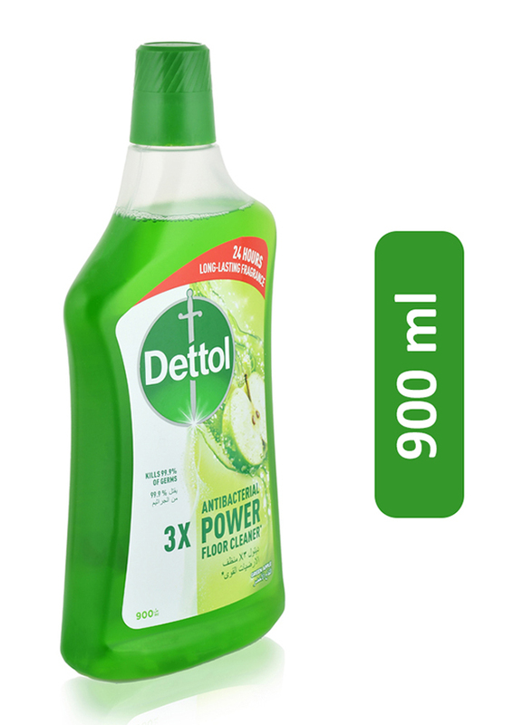 Dettol Power Green Apple Antibacterial Floor Cleaner, 900 ml