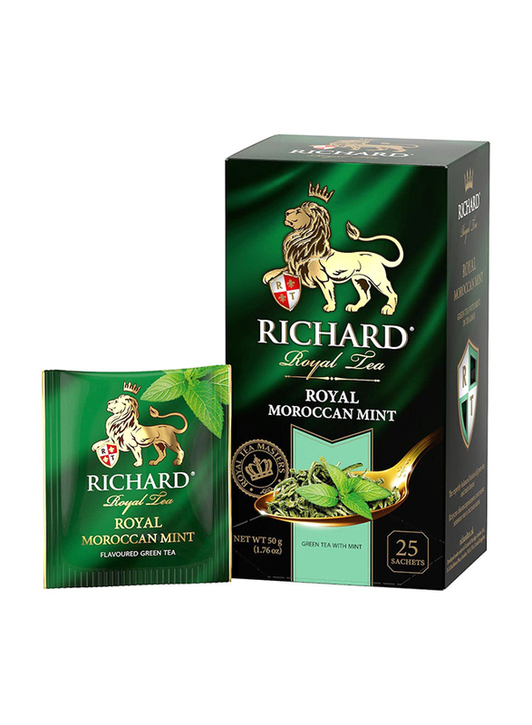 Richard Royal Moroccan Green Tea with Mint, 25 Tea Bags