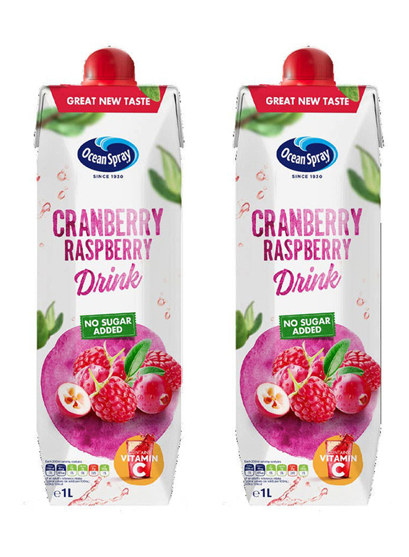 Ocean Spray Cranberry Raspberry Drink, 2 x 1 Liter