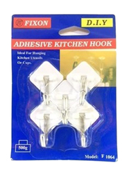 Fixon Adhesive Kitchen Hook, White