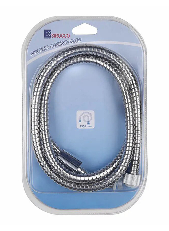 Sirocco 1.5m Stainless Steel Hose, No 177, Silver