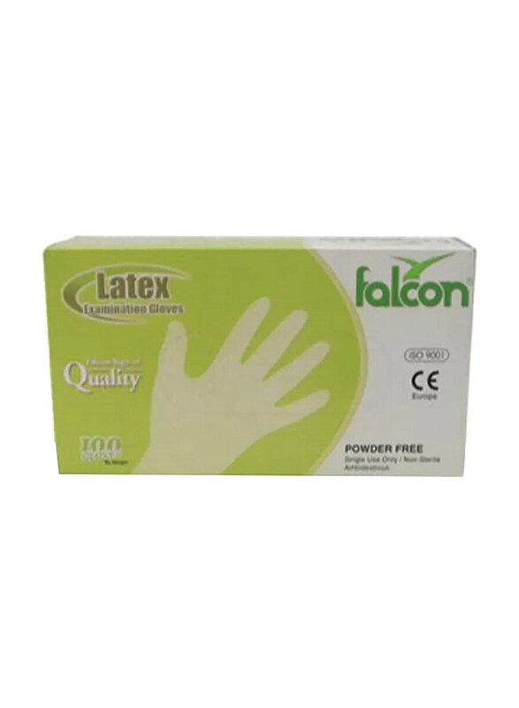 

Falcon Latex Medium Powder Free Gloves, 100 Pieces