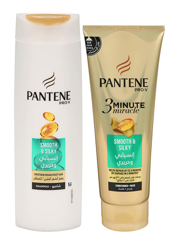 

Pantene Miracle Smooth and Silky Shampoo + Conditioner Set - 400 ml + 200 ml