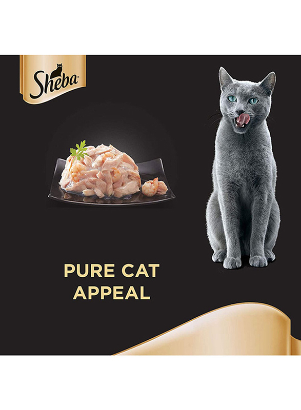 Sheba Tuna Fillet & Prawn in Gravy Wet Cat Food, 85 grams