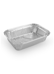 Falcon Aluminium Rectangle Container with Lid, 12 Piece, 8389, Silver