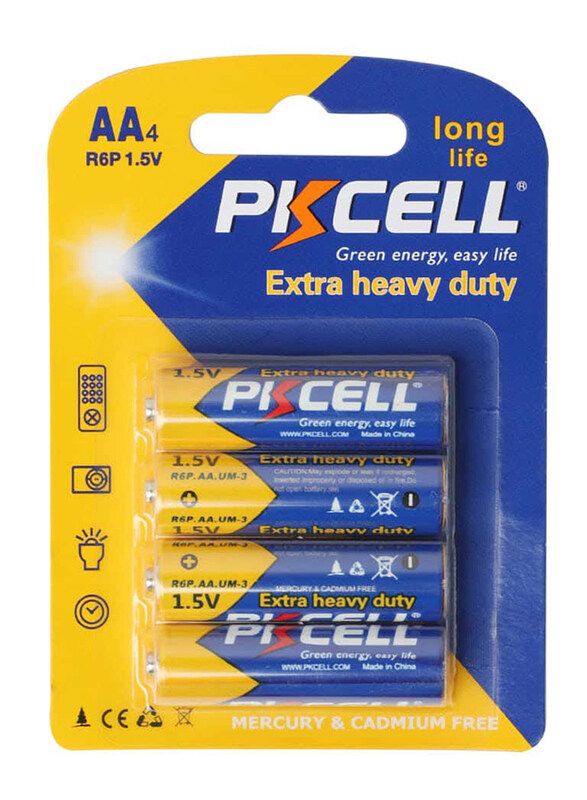 

Pkcell Heavy Duty AA Batteries, 4 Pieces, Multicolour