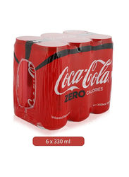 Coca-Cola Zero Carbonated Soft Drink - 6 x 330ml