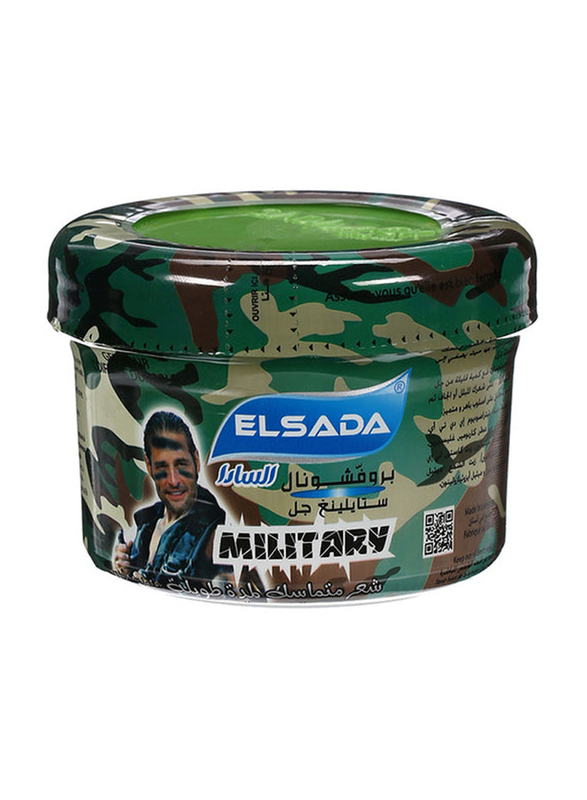 Elsada Professional Styling Gel Military for Dry Hair, 250 ml