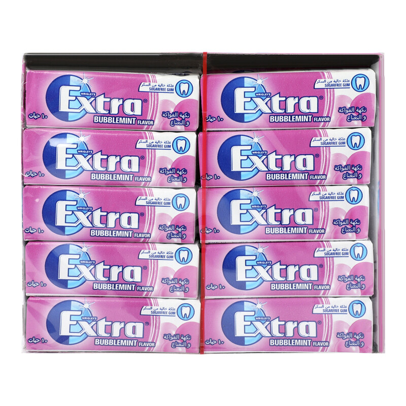 

Wrigley's Extra Bubblemint Flavour Sugarfree Chewing Gum, 30 x 14 g