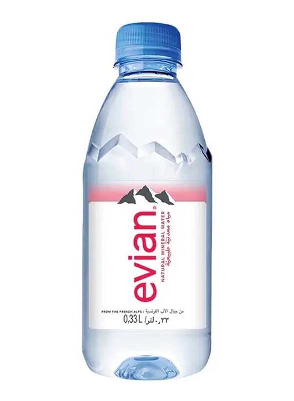 Evian Natural Mineral Water - 24 x 330ml