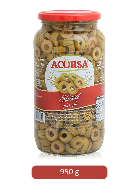 Acorsa Sliced Green Olives, 950g