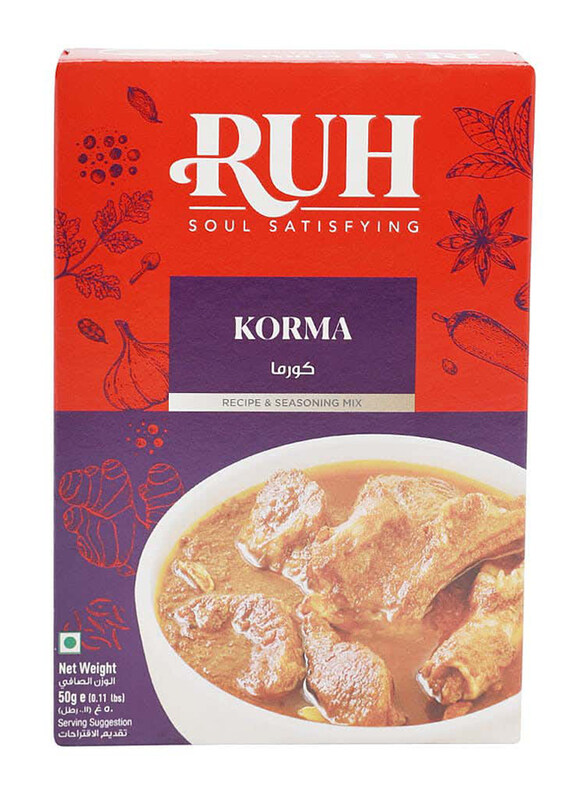 

Ruh Soul Satisfying Korma Masala Recipe & Seasoning Mix, 50g