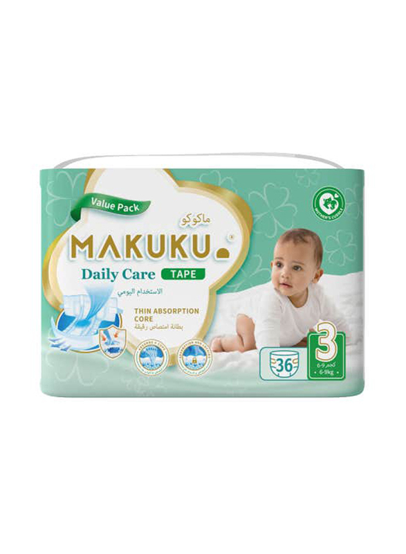 Makuku Daily Care Tape, Medium, 36 Count