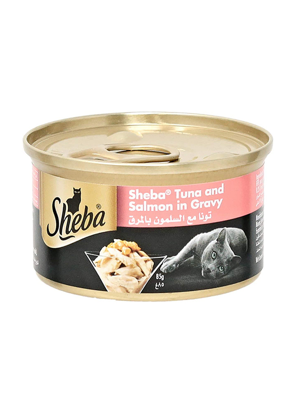 Sheba Flaked Tuna & Salmon in Gravy Wet Cat Food, 85 grams