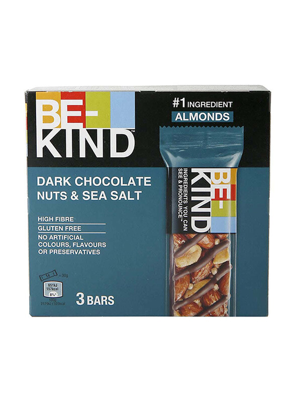 

Be-Kind Dark Chocolate Nut Sea Salt Bar, 3 x 30g