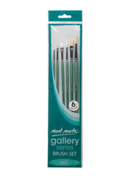 Mont Marte Gallery Oils Brush Set, 6 Pieces, Green