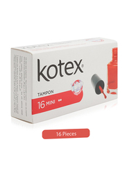 Kotex Silky Cover Tampons, Mini, 16 Pieces